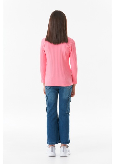 Fullamoda Fitilli Bisiklet Yaka Kız Çocuk Body 24mcck7376206614-pembe 24MCCK7376206614-Pembe