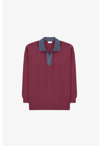 U.S. Polo Assn. U.s. Polo Assn. Kadın Plum Kazak /triko 50314661-vr177 New Plum