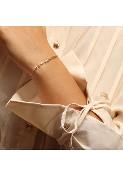 Fiyonk Bileklik 718533 Gold Gümüş