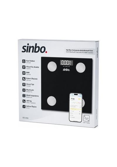 Dijital - Pilli Cam Banyo Baskülü Lcd Ekran - Sıcaklık Göstergeli 180kg/50gr 28x28cm Sbs-4466