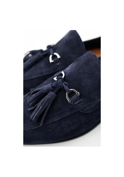 Lacivert Süet Loafer 34307-Lacivert