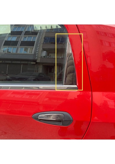 Fiat Grande Punto Uyumlu Arka Kelebek Cam Yeri 2 Parça2005 Üzeri Paslanmaz Krom
