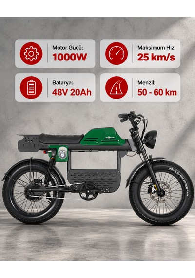 Ape Ryder Gibbon Ultra Sport Elektikli Bisiklet 1500W Yeşil