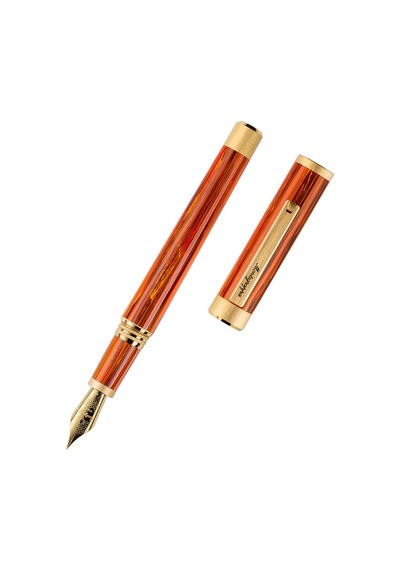 Montegrappa Zero Zodiac Leo Dolma Kalem, Sarı Altın IP Çelik, Çel