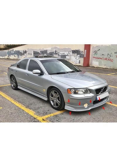 Volvo S60 Makyajlı Kasa Ön Tampon Eki Fiberglass Boyasız