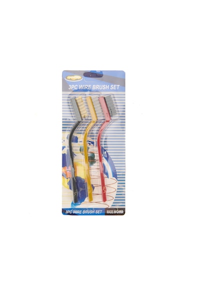 3'lü Tel Fırça - Renkli - 16 Cm 10'lu Set