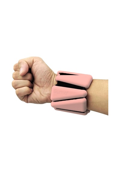 Gymo Pro Series Ayarlanabilir Silikon Bilek Ağırlığı 2x500gr Üçgen Somon Pembe