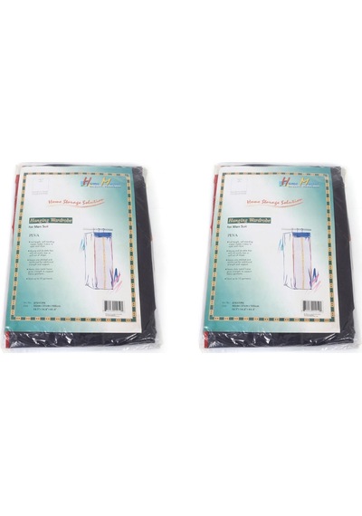 Gardrop İçi Asılabilir Elbise Dolabı Seti Pvc 2 Adet 50x37x105cm Lacivert