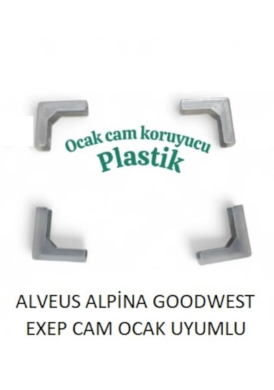 Alveus Goodwest Alpina Exom Uyumlu Ankastre Cam Ocak Koruması 0.6 Mm