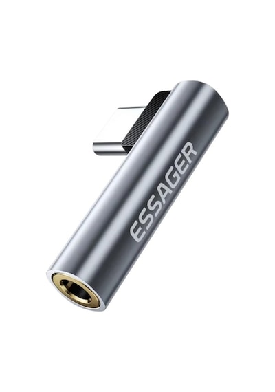 Essager L Tipi Type-c To 3.5mm Aux Dönüştürücü Type-c To 3.5mm Kulaklık Dönüştürücü Ses Dönüştürücü Kablo -