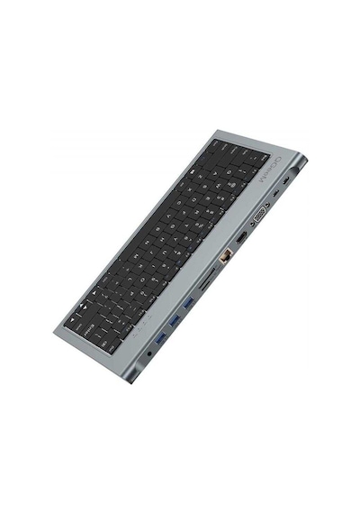 Qgeem Qg-uh-11-2 Type-c Hub Klavye Siyah