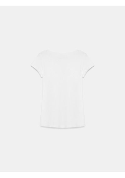 Dilvin 32688 %100 Pamuk Basic T-shirt-beyaz