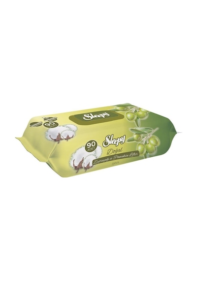 Sleepy Defne Ve Zeytin Yapraklı Islak Havlu 90'lı