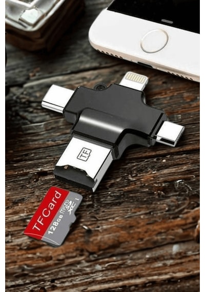 Büro Ev Ofis Cihazları İçin 4hub Otg Card Reader