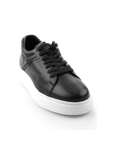 Bambi Siyah Hakiki Deri Erkek Sneaker E01593027203 Siyah