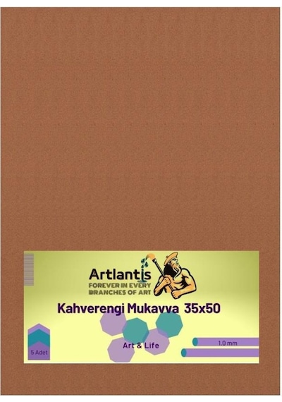 Renkli Mukavva 35X50 5 Adet Artlantis Renkli Mukavva 5 Adet