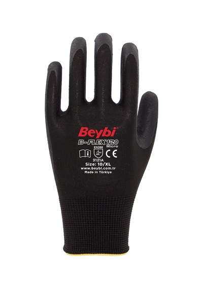 B-flex120 Micro Köpük Nitril Eldiven Siyah