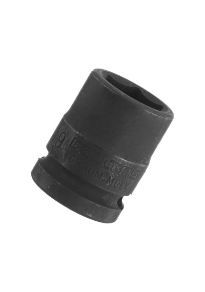 İzeltaş 1113067019 19 Mm 1/2" Altı Köşe Havalı Lokma Anahtar, Siyah, 19 Mm