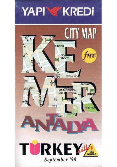 Turkey - Kemer - Antalya City Map Şehir Haritası Harita Map