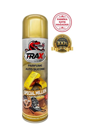 Trax Torpido Deri Plastik Için Parlatıcılı Silikon Special Million Kokulu Parfüm Sprey 200ml