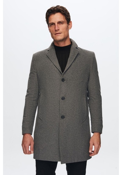 D's Damat Ds Damat Regular Fit Antrasit Kaşe Kaban 5Hf08Ort10000 Antrasit
