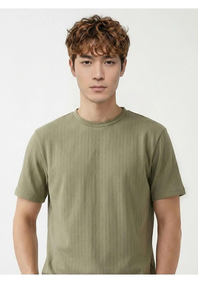Erkek T-shirt Lf2043667 Haki