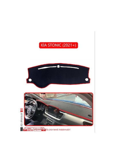Kia Stonıc 2021+torpido Koruma Halısı Kırmızı Kenar