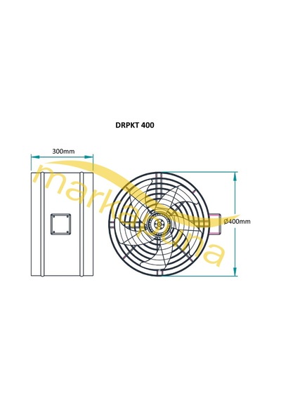 Fanex DRPKT 400 Aksiyel 5500 m³/h 40 cm Kanal Tipi Fan