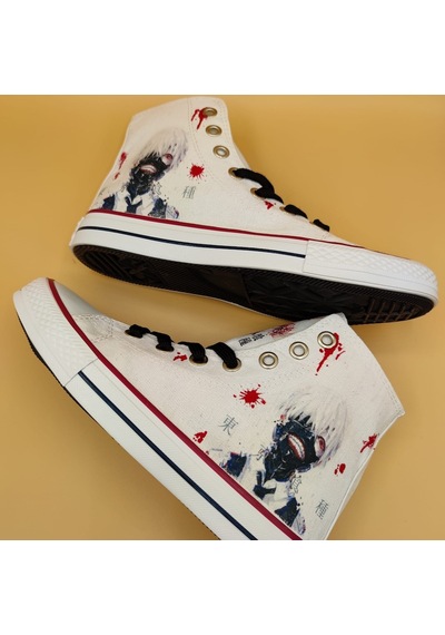 Günlük Unisex Spor Ayakkabı Tokyo Ghoul Desenli Sneakers (525021261)