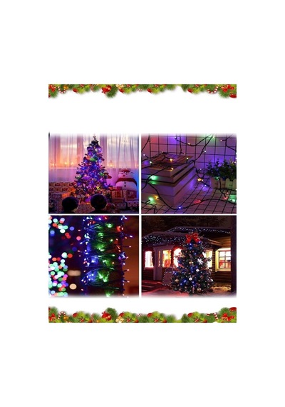 10mt Rgb 100 Led Fişli Noel Parti Yılbaşı Ağaç Dekoratif Aydınlatma Lambası Animasyonlu Süsleme Pembe