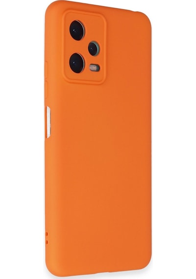 Xiaomi Redmi Note 12 5g Uyumlu Kılıf Nano İçi Kadife Silikon - Turuncu