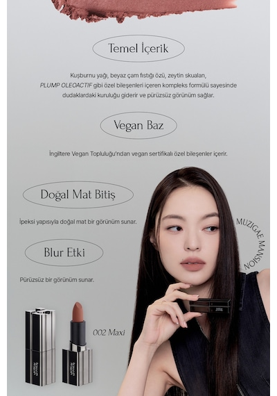 Muzıgae Mansıon Moodwear Blur Lipstick 002 Maxi 002 Maxi