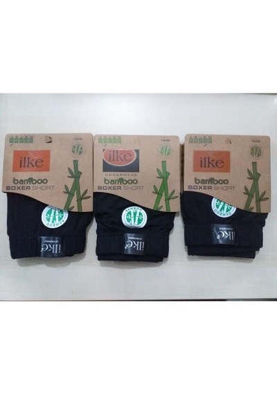 İlke Bambu Boxer 3'lü Siyah