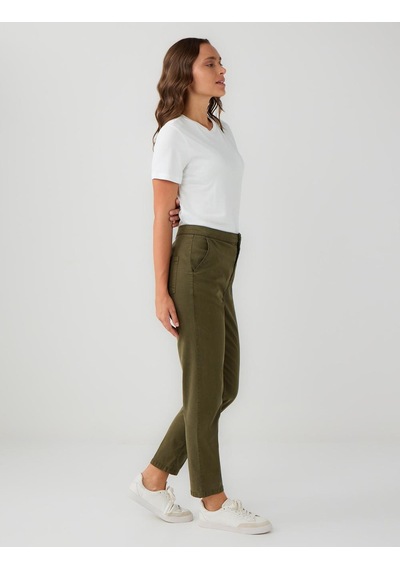 Jimmy Key Jimmy Key Haki Normal Bel Normal Paça Gabardin Pantolon 5ww184558310