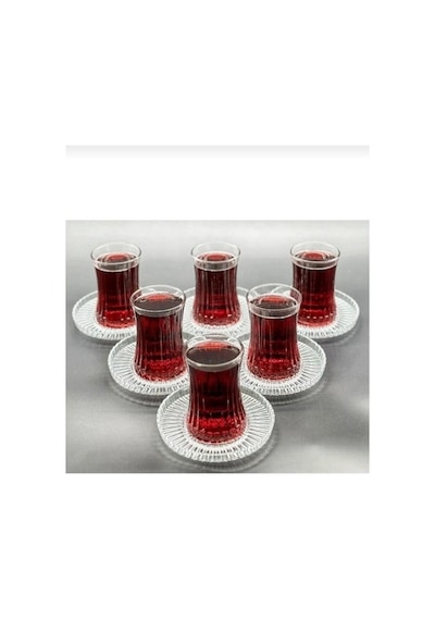 Paşabahçe Elysia Çay Bardağı Ve Riva Çay Tabağı Seti 12 Parça