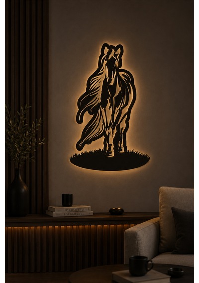 Lucenda Led Işıklı Tablo Koşan At Duvar Dekoru Led Aydınlatmalı Modern Dekoratif Duvar Süsü Siyah - 904808065 Siyah Lucenda Led Işıklı Tablo Koşan At Duvar Dekoru Led Aydınlatmalı Modern Dekoratif Duvar Süsü Siyah - 904808065 Siyah