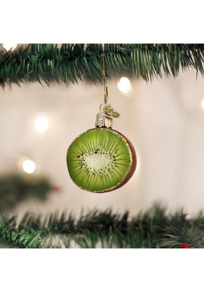 Lexroo Noel Ağacı İçin Kivi Cam Üflemeli Süsler Standart