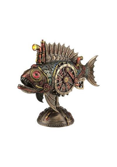 Steampunk Serisi Led Periskoplu Fener Balığı Denizaltı Biblosu