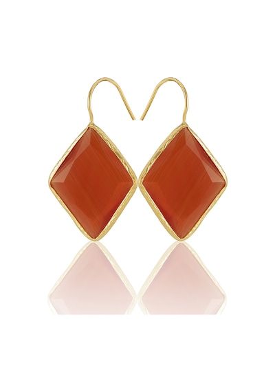 Kadir Jewellery 22 Ayar Altın Kaplama Vintage Küpe -el İşçiliği Ve Hipoalerjenik Küpe Kırmızı 44945491