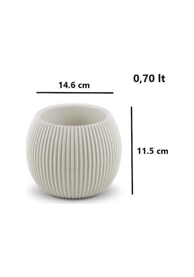 Omnipazar Krs Mercan Dekoratif Sukulent Kaktüs Plastik Saksı Takımı 3'lü Set Bej
