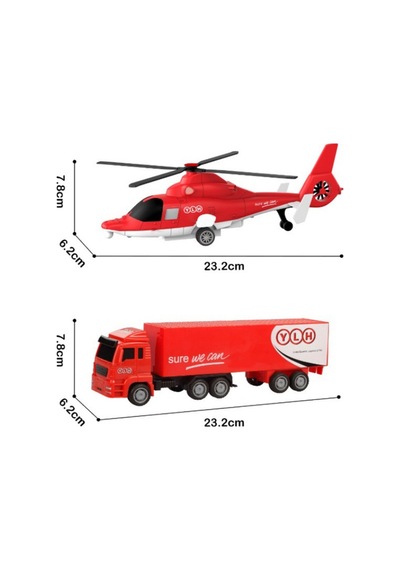 City Car Helikopter Ve Kamyon İkili Araç Seti