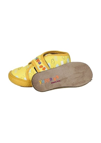Yuppa Funny Clouds Unisex Çocuk Panduf Sarı