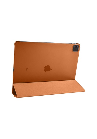 Apple Uyumlu iPad Pro 12.9 2022 M2 Zore Smart Kapak Standlı 1-1 Kılıf-Turuncu Turuncu