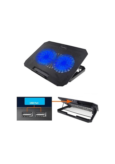 Koodmax N99 Çift Fanlı Laptop Soğutucu - 8 Kademeli Standlı Notebook Soğutucu Koodmax N99 Çift Fanlı Laptop Soğutucu - 8 Kademeli Standlı Notebook Soğutucu