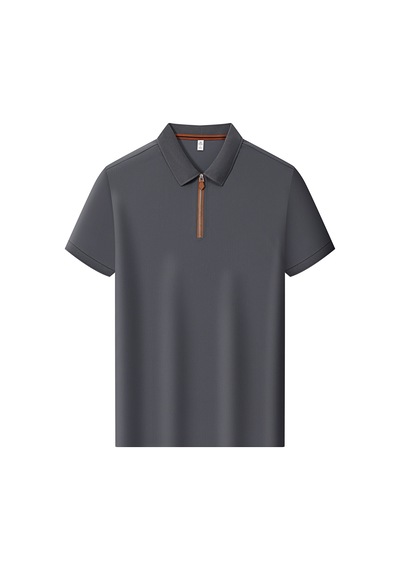 New Performance.arw98253.serintutan-antibakteriyel-yüksek Kalite.fermuarlı Polo T.shirt Gri