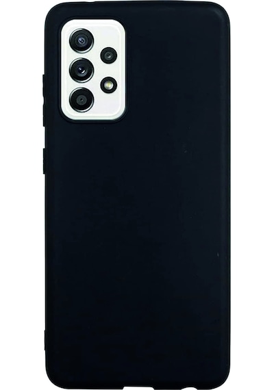 Samsung Galaxy Uyumlu A52 Kılıf Kamera Korumalı Silikon Rubber Arka Kapak Siyah