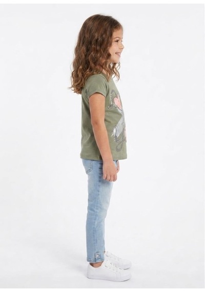 Stsahra Kız Çocuk Haki T-shirt