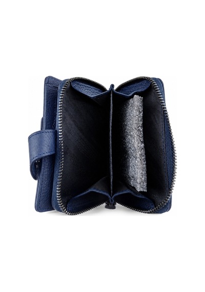 Alphaclub Bag Kadın Çok Bölmeli Kartlıklı Çıtçıt Kapamalı Cüzdan Lacivert