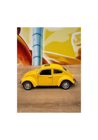 Vosvos Diecast Model Araba Wolkswagen Klasik Model Araba Beetle Vosvos Açılan Kapılar Sesli Işıklı Sarı