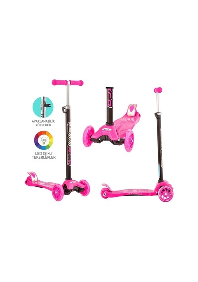 Maxi Twist Işıklı Scooter Pembe - 82244 Fuşya